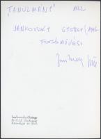 1972 Jankovszky György(1946-): Tanulmány, pecséttel jelzett fotó, feliratozva, 18x13 cm