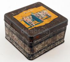 Senousi fém dohány doboz,8x8x5cm / Senousi metal tobacco box, 8x8x5cm