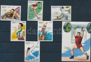 Nyári olimpia sor záróérték nélkül + blokk, Summer Olympics set without closing value + block