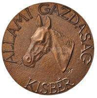 DN "Állami Gazdaság Kisbér" Br plakett. Szign.: SI (102mm) T:2