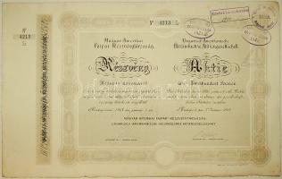 1918. "Magyar-Amerikai Faipar Rt." részvénye 200K-ról, szelvényekkel