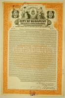 1927. "City of Budapest" részvénye 100$-ról, szelvényekkel