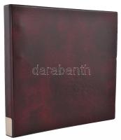 Igényes, nagyalakú gyűrűs képeslap berakó betétlapokkal, összesen 180/360 férőhellyel (36 cm x 34,5 cm) / Demanding big sized annular postcard album for 180/360 cards (36 cm x 34,5 cm)