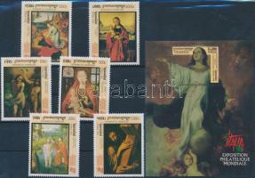 Stamp exhibition set + block, Bélyegkiállítás sor + blokk