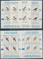 Stamp exhibition ARGENTINA - birds minisheet set (on 2 stock cards), ARGENTINA bélyegkiállítás - madarak kisívsor (2 stecklapon)