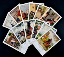 12 db RÉGI képeslap sorozat, hónapok, pinx. Biczó, megíratlan, jó minőségű lapok lapok / 12 old post...