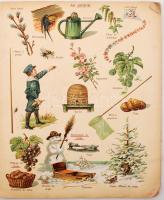 Les Cadeaux de St. Nicolas. Francia nyelvű meséskönyv litho képekkel, erősen sérült / paperback, dam...