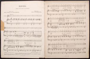 cca 1930-1940 John Schonberger Havana című dalának kottája, kis szakadással, 5p