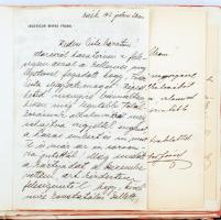 1912  Adler Irma és Fodor István mérnők eljegyzési albuma  rengeteg levéllel (cca 30db), névjegykárt...