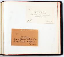 1912  Adler Irma és Fodor István mérnők eljegyzési albuma  rengeteg levéllel (cca 30db), névjegykárt...