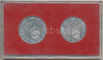1970. 50Ft Ag + 100Ft Ag "Felszabadulás" pár T:BU Eredeti MNB plasztiktokban (piros)!