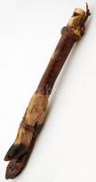 Őzlábból készült síp, kis sérülésekkel, h: 24,5 cm