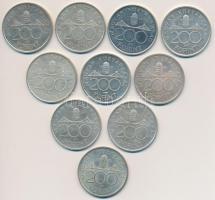 1992-1994. 200Ft Ag "MNB", "Deák" (10x) T:2,2-