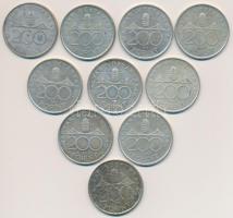 1992-1994. 200Ft Ag "MNB", "Deák" (10x) T:2,2-