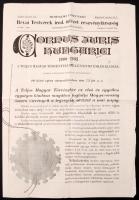 1895 A Corpus Iuris Hungarici teljes sorozatának hirdetése. A Révai testvérek különkiadása 4p.