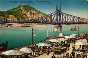 Budapest, Ferencz József híd, piac (fl)