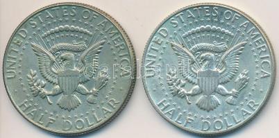 Amerikai Egyesült Államok 1965-1966. 1/2$ Ag "Kennedy" (2x) T:2,2-
USA 1965-1966. 1/2 Dol...
