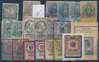 Ausztria 20 db régi okmánybélyeg