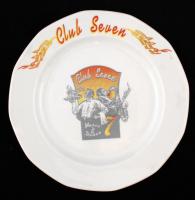 Club Seven feliratú porcelán pizzás tál, hibátlan, jelzés nélkül, d: 29 cm