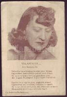 Szabados Ila énekesnő autográf levele