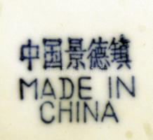 Kínai sárkánymintával díszített porcelán tálak, 4 db, hibátlanok, jelzettek, d: 23 cm