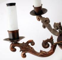 Hatkarú elektromos bronz csillár, (nem próbáltuk ki) d:51 cm