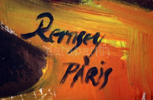 Remsey jelzéssel: Előkelő pár. Olaj, fa lemez, 80×60 cm