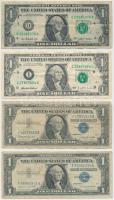 Amerikai Egyesült Államok 1935-2009. 1$ (6x) T:III USA 1935-2009. 1 Dollar (6x) C:F