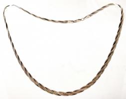 Fonott ezüst(Ag) nyaklánc, jelzett, h: 40 cm, 7,6 g / Silver(Ag) necklace, 40 cm, 7,6 g