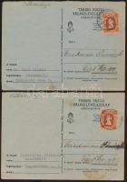 1947 Eltűnt személy keresése ügyében küldött 2 db levelezőlap