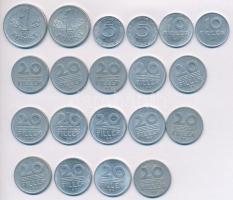 1951-1990. 5f Al (2xklf) + 10f Al (2xklf) + 20f Al (14xklf) + 1Ft Al (2xklf) T:2,2-