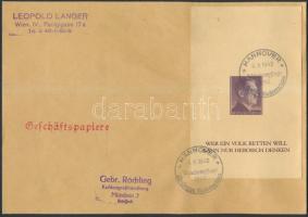 1942 2 klf Hitler emlékív levélhamisítványok alkalmi bélyegzéssel