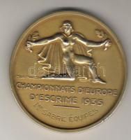 Franciaország/Frankreich 1935. "Federation Internationale...E.B." berlini vésettel/Berlin nagyméretű Br plakett T:2/vorz.