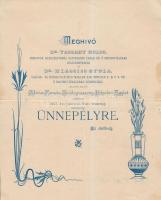 1902 Bp., II. A Mária-Remete Boldogasszony Kápolna Egylet ünnepélyére szóló szecessziós meghívó
