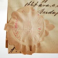 1887 Bp., Őfelsége a király nevében kiadott ítélet húsfogyasztási adójövedéki kihágás ügyében, szára...