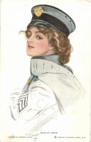 Policewoman, Reinthal & Newman No. 410. s: Harrison Fisher, Rendőrnő, Reinthal & Newman No. 410. s: Harrison Fisher