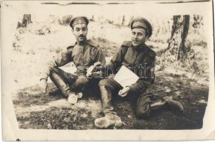 Russian soldiers in Mailly-le-Camp, photo, Orosz katonák, Mailly-le-Camp, fotó