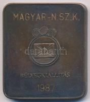 1987. "Magyar Bélyeggyűjtők Országos Szövetsége / Magyar-NSZK Bélyegkiállítás" Br emlékpla...