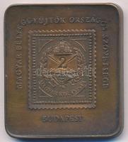 1988. "Magyar Bélyeggyűjtők Országos Szövetsége / 61. Bélyegnapi Bélyegkiállítás" Br emlékplakett (40x46mm) T:2