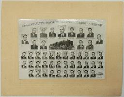 Gőzmozdony-vezetői tanfolyam tablója