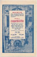 cca 1930 Meghívő csoportos művészeti kiállításra. Feszty, Bernáth és mások. Levelezőlapként elküldve