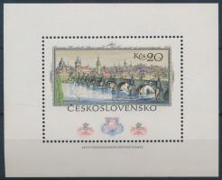 PRAGA nemzetközi bélyegkiállítás blokk, PRAGA International stamp exhibition block