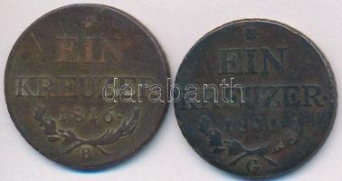 1816B,G 1kr Cu 2xklf verdejel T:3