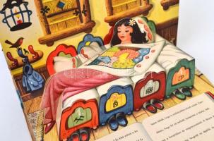 Hófehérke. Prága, 1961. Mesekönyv mozgatható figurákkal, 3D-s elemekkel, néhol apró szakadásokkal, h...