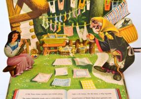 Hófehérke. Prága, 1961. Mesekönyv mozgatható figurákkal, 3D-s elemekkel, néhol apró szakadásokkal, h...