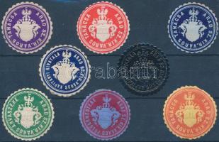 ARAD SZ. KIR. VÁROS TACSÁCSA 8 db pecsétbélyeg