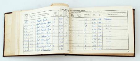 1951 Repülőszolgálati napló, MASZOVLET (Basa László )sok bejegyzéssel,14x20cm