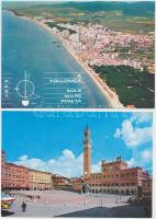 170 db használatlan, színes modern képeslap, főleg városképek a világ számos pontjáról