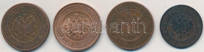 Orosz Birodalom 1906. 2k Cu + 1909. 2k Cu + 1912. 1k Cu + 1915. 2k Cu T:2,2-
Russian Empire 1906. 2...
