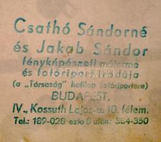 1939 Leányfalu Anna-bál, Csathó Sándorné és Jakab Sándor fotó, 17x23cm